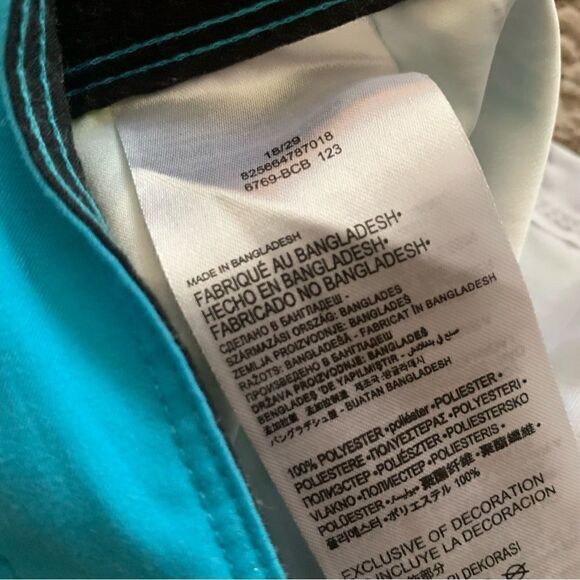 Hurley Blue & Yellow Surf Board Shorts Size 18/29 - Picture 11 of 11